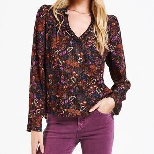 Dear John Multicolor Floral Blouse – Size Small